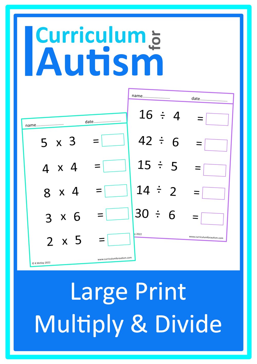 Multiplication &  Division Facts for Given Numbers - Math 