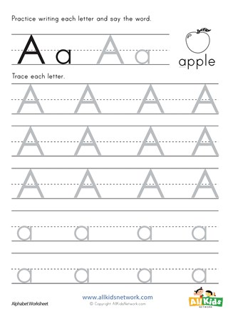 Alphabet letters tracing worksheet with l Vector Image