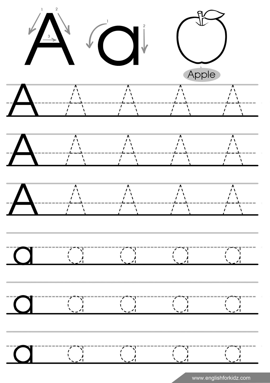 FREE Alphabet Tracing Worksheets for Preschoolers