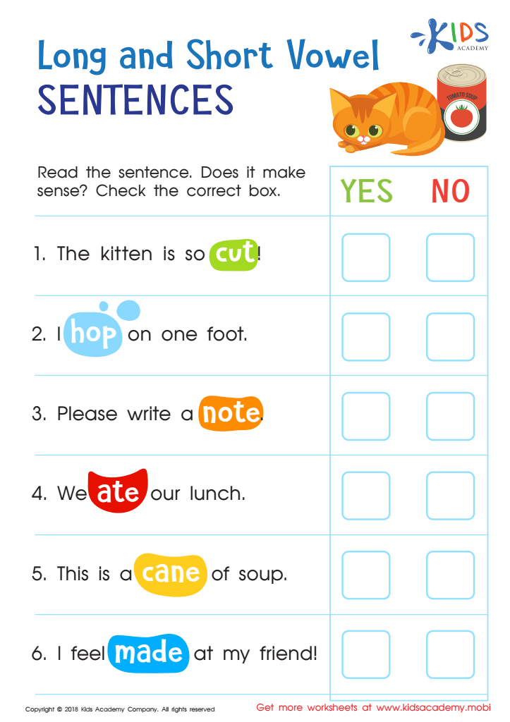 Differentiated Vowel Sounds Worksheets for Word Work (Long and 