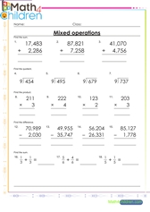 Grade 5 Subtraction Worksheets | Free Printables | Math Worksheets