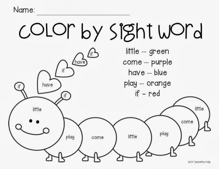 Find the sight words worksheets for preschool and kindergarten 