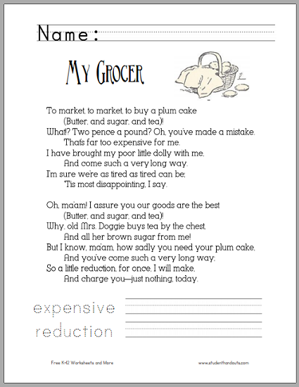 FREE Poetry Worksheets and Printables