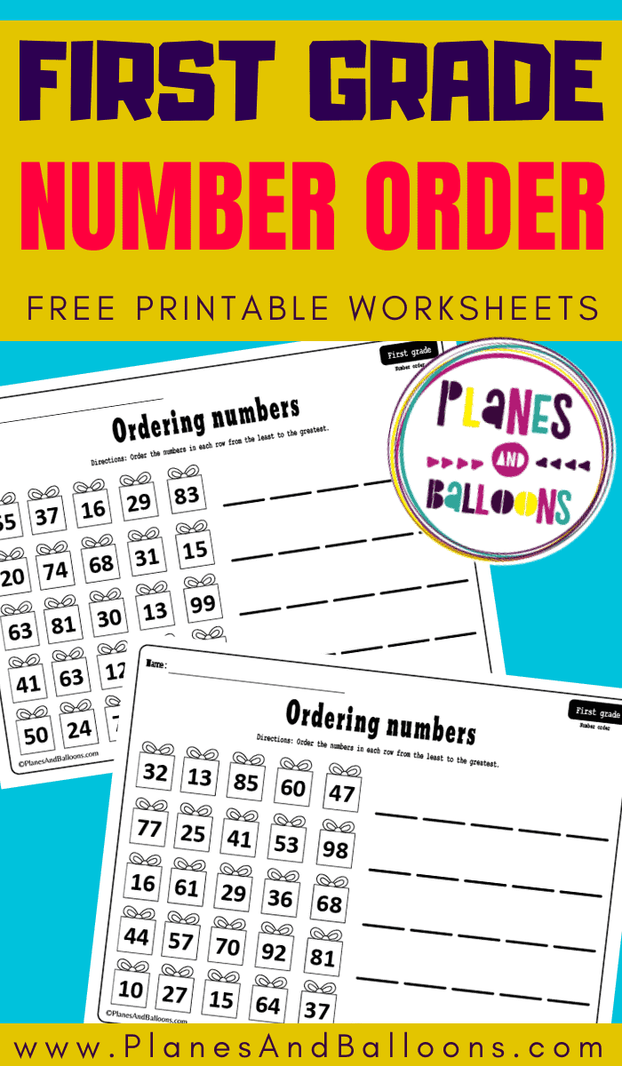 Pin on Comparing and Ordering Numbers Activities for First Grade