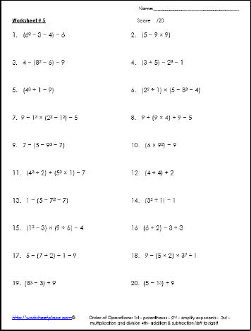 Order of operations