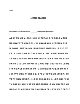 visual scanning worksheets