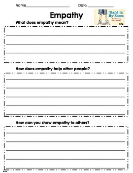 Empathy Worksheets and Teaching Resources