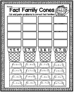 fact family worksheets