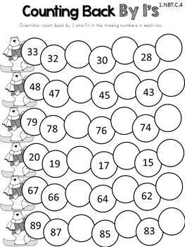 Winter math worksheets for kindergarten - Active Little Kids