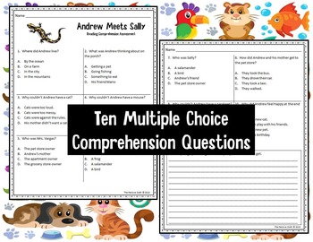 Reading Comprehension Worksheet for 2nd - 4th Grade | Lesson Planet