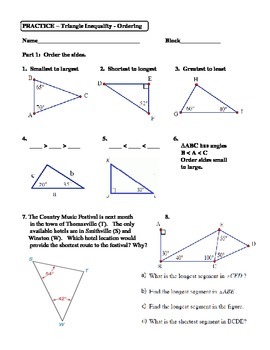 Geometry Worksheets | Triangle Worksheets