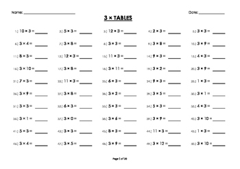 Free printable Multiplication Worksheets - kiddoworksheets