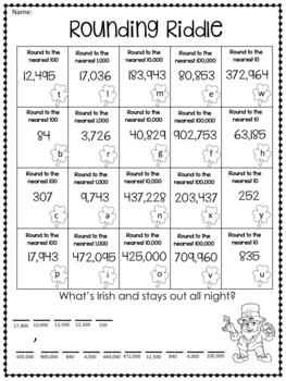 4th grade rounding worksheets