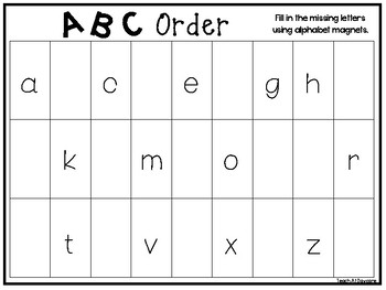 Alphabetical Order Worksheets for Preschool and Kindergarten | Worsheets library