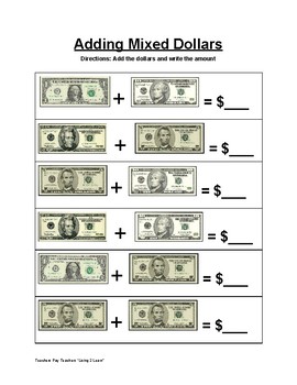 money skills worksheets