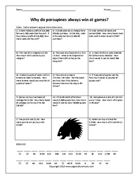 Ratio Worksheets