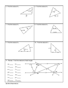 midsegment of a triangle worksheets