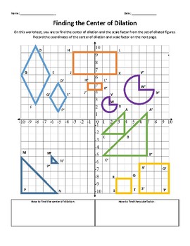 Dilations Observations Worksheet, Common Core by Rise over Run | TPT