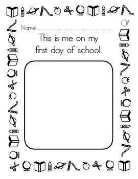 first day of school worksheets