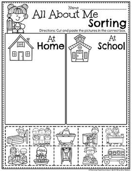 all about me preschool worksheets