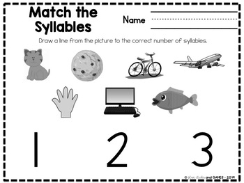 How Many Syllables? - Worksheet | Teach Starter