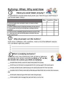 Anti-bullying Worksheets for Kids Kids Anti-bullying - Etsy