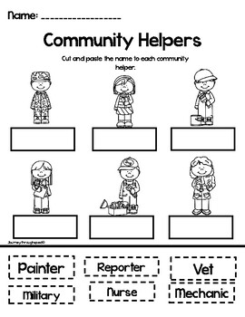 Community Helpers Worksheets & Activities Kindergarten Preschool ...