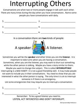 Social Skills worksheets