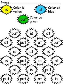 Colors Worksheets - Kindergarten and Preschool