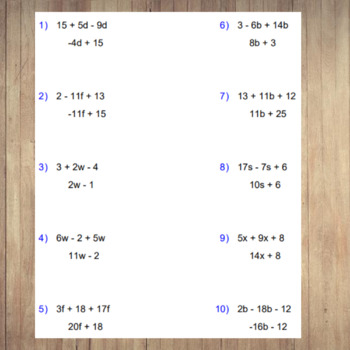 Pre Algebra Worksheets on Isolating Variable