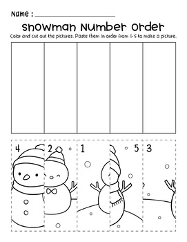 Free Preschool Winter Worksheet