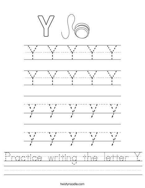 Letter Y Worksheets - Alphabet Series - Easy Peasy Learners