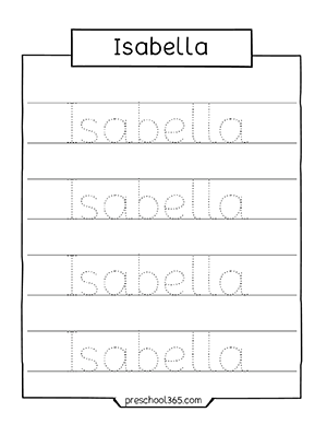 5 of the Best Editable Name Tracing Worksheet Printable Numbered Font