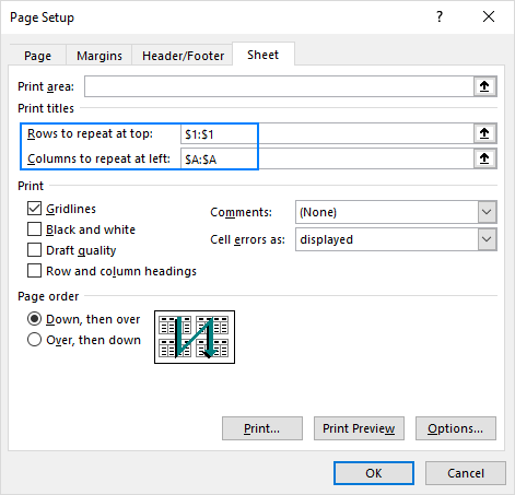 Print Selected Worksheets on One Page in Excel &amp; Google Sheets