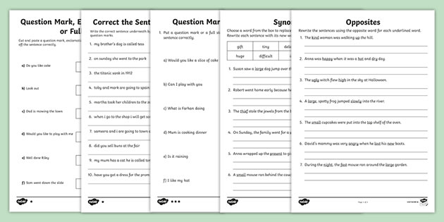 Buy Grade 3 English Grammar Language Worksheets-CBSE/ICSE-With 