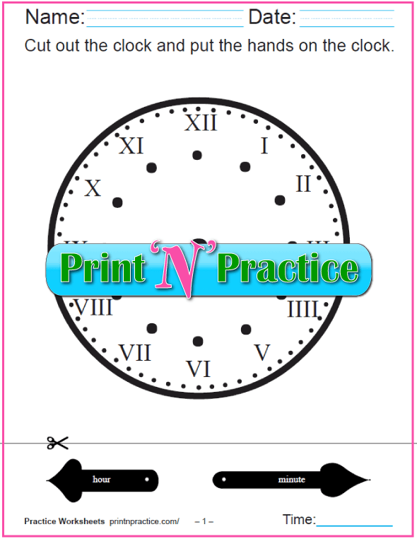 Time Worksheets | Time Worksheets for Learning to Tell Time