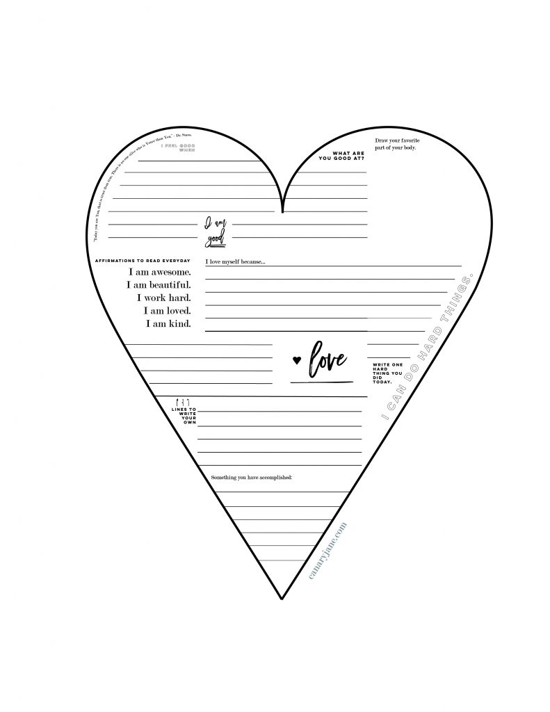 Self Love Workbook PRINTABLE Worksheets GUIDE for Loving - Etsy
