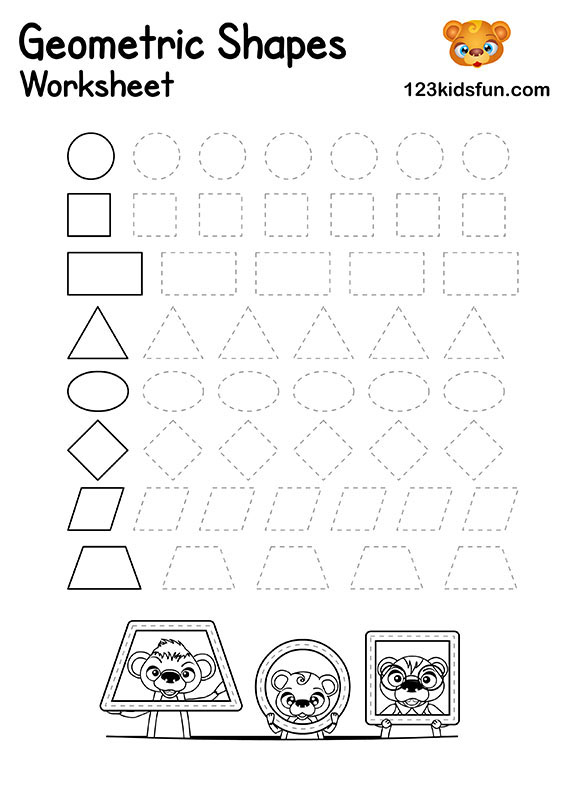 Names Of Shapes Worksheets For Preschool And Kindergarten K5