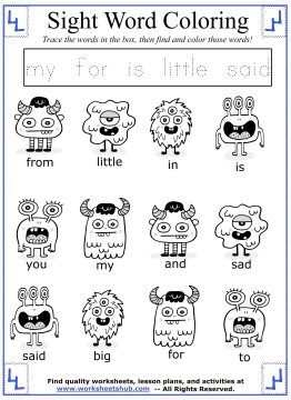 Pre-K and Kindergarten Sight Word Worksheets Bundle Dolch by Top 