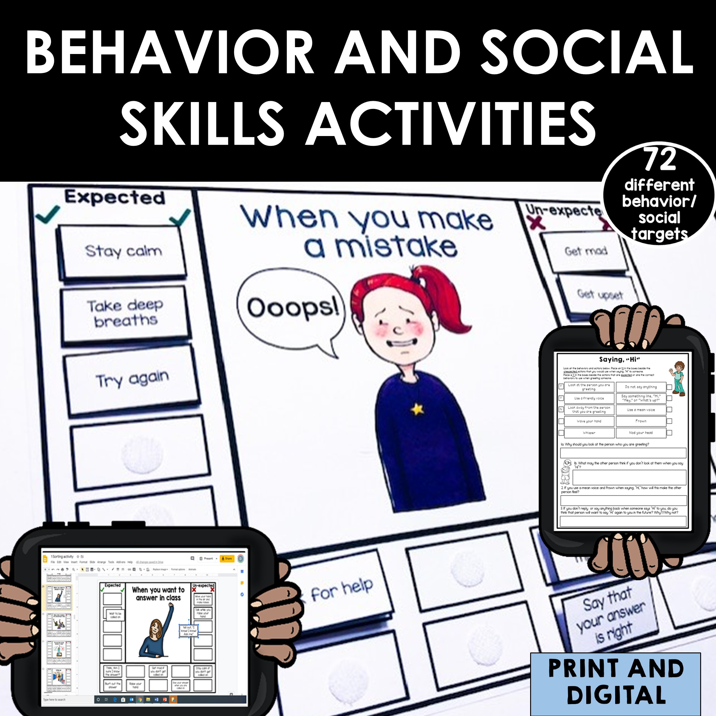 Seven social skills worksheets for kids with ASD who are socially 