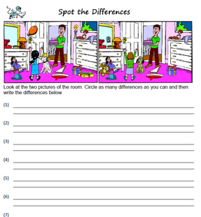 find the difference worksheets