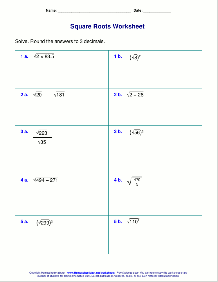 Algebra 1 Worksheets | Equations Worksheets