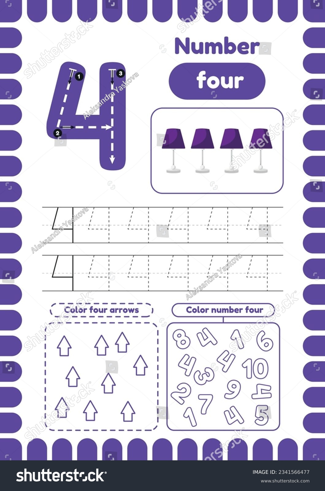 10 How Old I Am Age 4 Number Tracing and Learning Preschool 