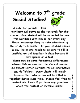 Free Social Studies Reproducibles &  Worksheets | Student Handouts