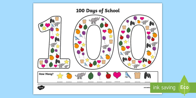 100th day of school worksheets