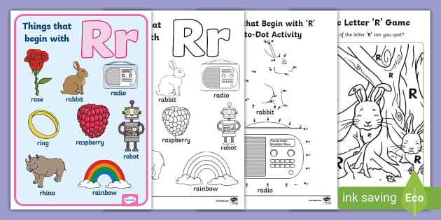 Letter R Worksheets - Alphabet Series - Easy Peasy Learners