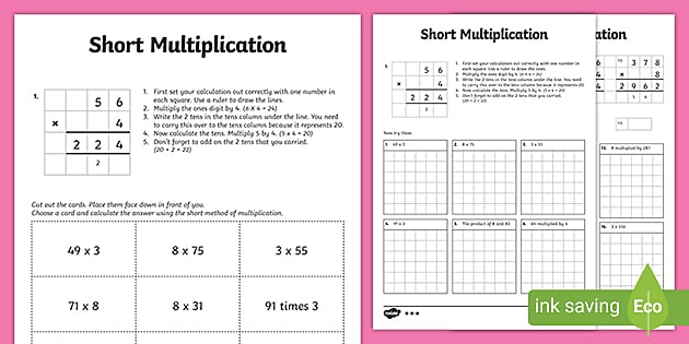 Multiplying 3-Digit by 1-Digit Numbers (A)