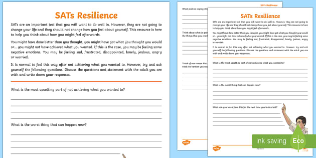 Health: Resilience Mid - Worksheets - Ready-Ed