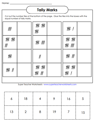 Download our free printable Tally Mark Worksheet 07 for kids