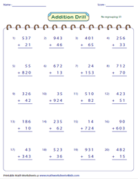 Multiplication worksheets for grade 3